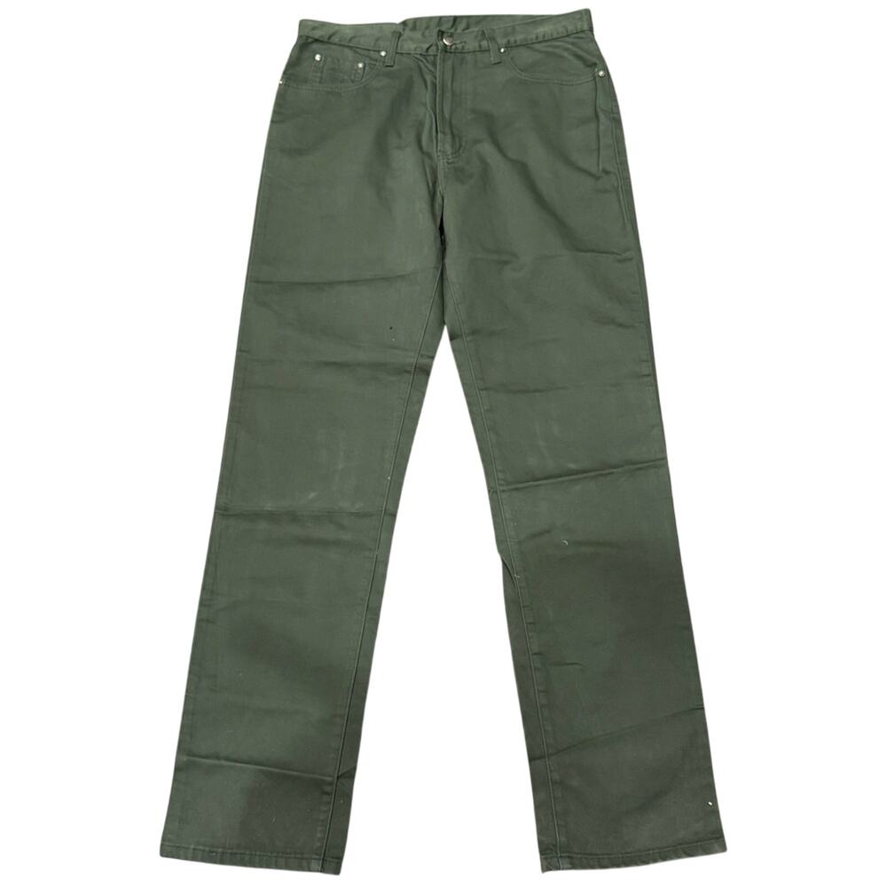 NWT Faconnable Jeans Men's Nostalgic Dungaree Green Chino Pant Size 36x36